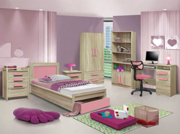 παιδικό δωμάτιο sonama pink