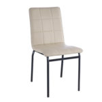 Καρέκλα Βάλια με δερματίνη μόκα