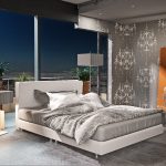 Διπλό ντυμένο κρεβάτι DONNA