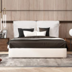 Διπλό ντυμένο κρεβάτι MILANO