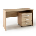 Γραφείο με τροχήλατη συρταριέρα