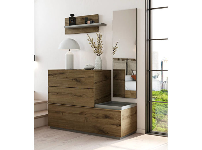Σετ κρεβατοκάμαρας WOOD τουαλέτα