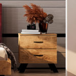 Κομοδίνο ξύλινο LISBON